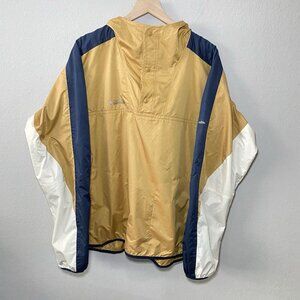 Columbia Jacket Men’s Extra Large Gold Blue Quarter Button Hooded Pullover